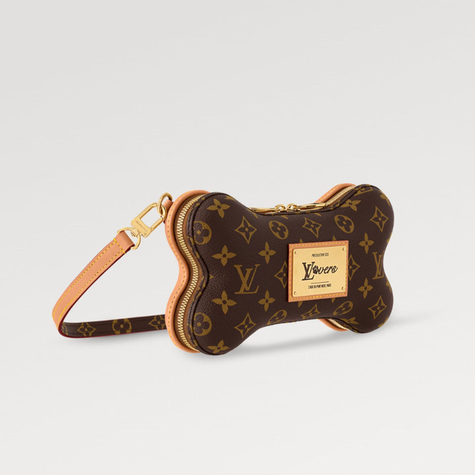 Louis Vuitton Women's BONE Mini Handbag Adjustable Detachable Shoulder Strap Logo Solid Color Leather Crossbody Bag Bags M12615 #81164