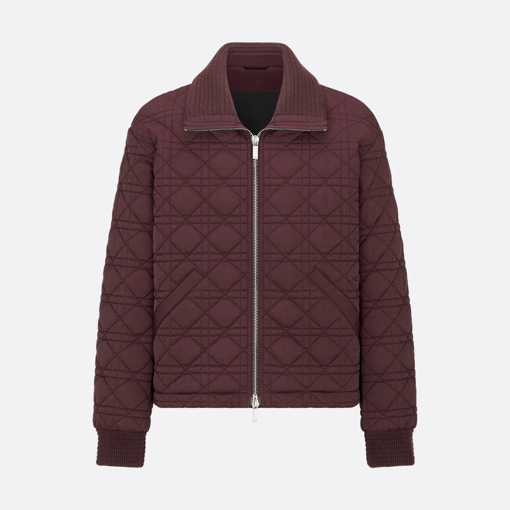 Dior Men's Autumn and Winter Solid Color Lapel Quilted Zipper Long Sleeve Jacket #74854