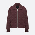 Dior Men's Autumn and Winter Solid Color Lapel Quilted Zipper Long Sleeve Jacket #74854