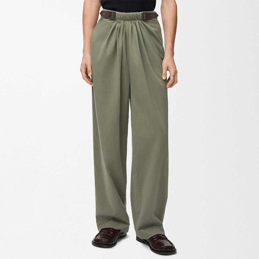 LOEWE Belted jacket Pants cotton Green #334233