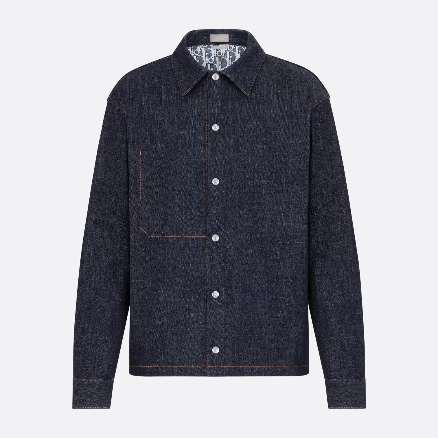 Dior Men's Spring and Autumn Printed Blend Long Sleeve Denim Shirt Jacket Slim Cropped Mid-Rise Jeans Pants Suit Set #97916