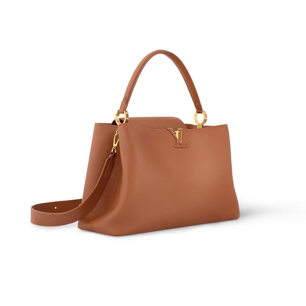 Louis Vuitton CAPUCINES SOUPLE  Women's Fashion Classic Solid-Color Leather Logo Handbag Shoulder Bag Bags M24879 #78857