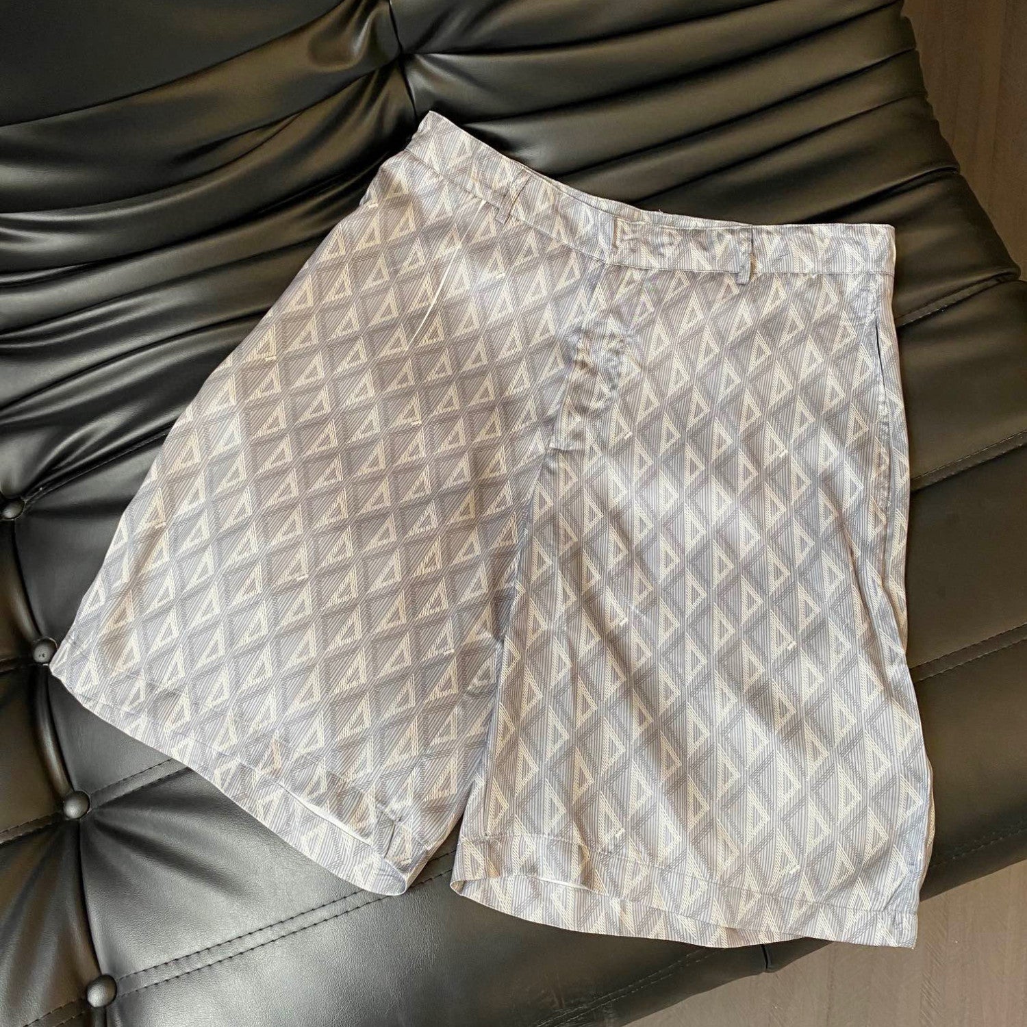 Dior Geometric Pattern Short Sleeved Shirt Shorts Set Suit #94445