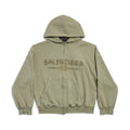 Balenciaga Men's And Women's Spring And Fall Solid Color Embroidery Letter Print Hooded Zipper Long Sleeved Jacket #75772