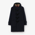 Burberry Men's Winter Lined Functional Wool Cowl Button Plaid Long Coat Jacket #97161
