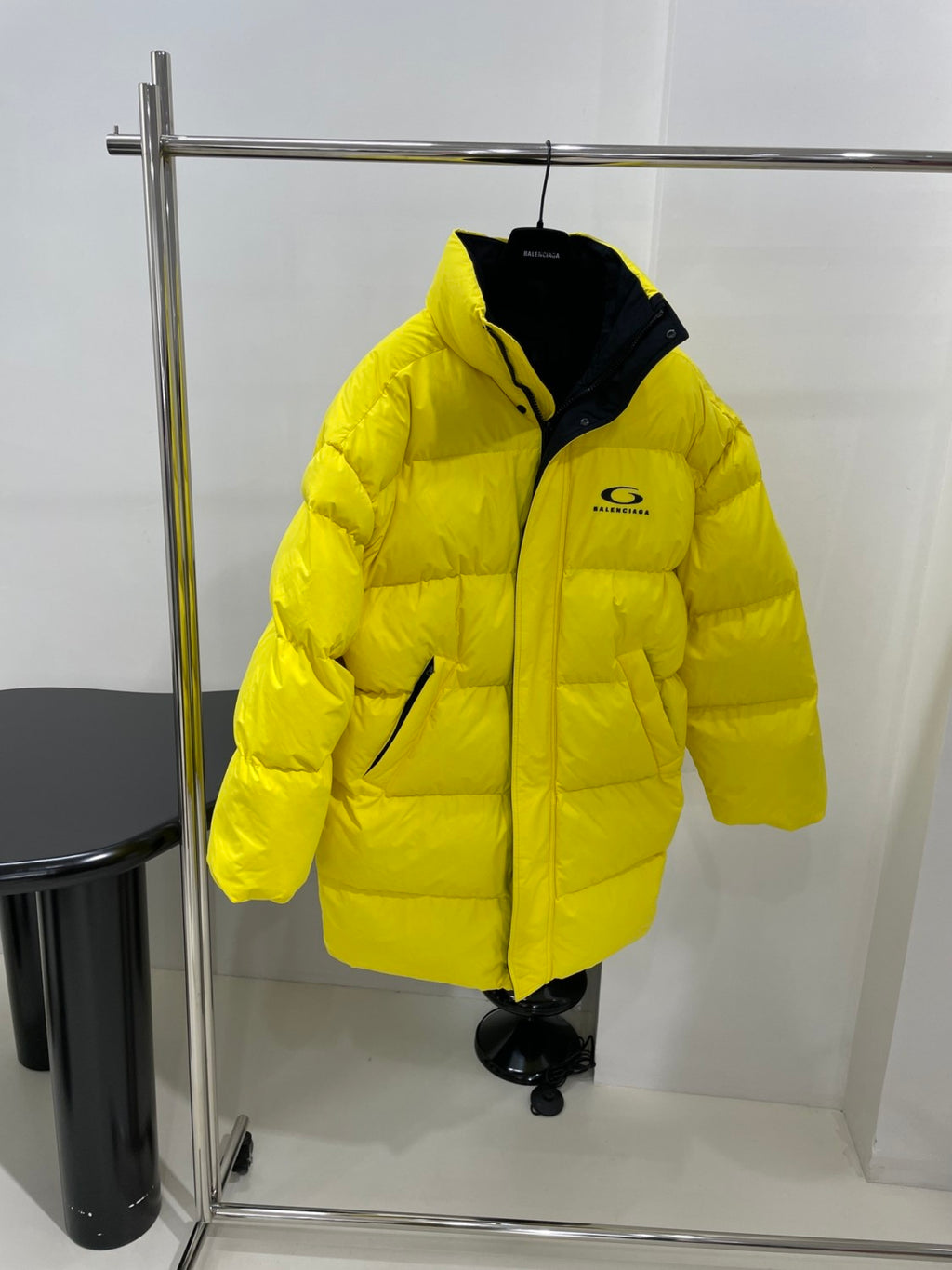 Balenciaga Men's Autumn and Winter Solid Color Letter Printed Single Breasted Zipper Long Sleeve Puffer Down Jacket #74481