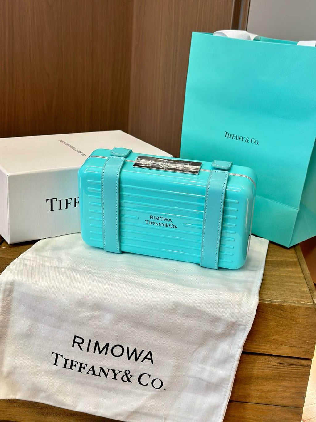 Rimowa x Tiffany & Co. Men's Women's Alphabet Logo Polycarbonate Organizer Tiffany Blue Jewelry Storage Boxes #71936