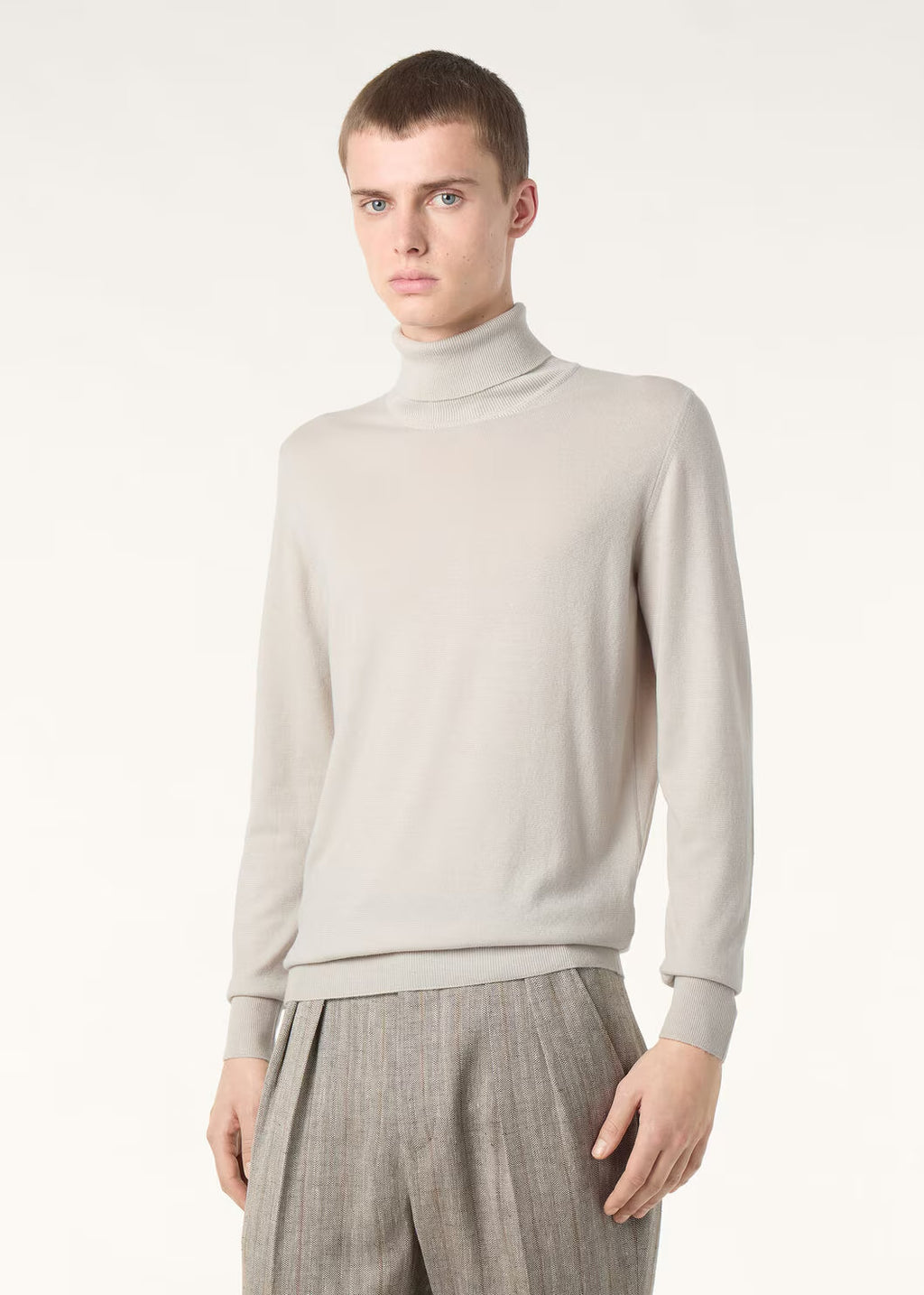 Loro Piana Dolcevita Men's High Neck Sweater Fall And Winter Knitted Fashion Trend Of Comfortable Long-sleeved Casual Knit Pullover Sweater Ngvp #2225