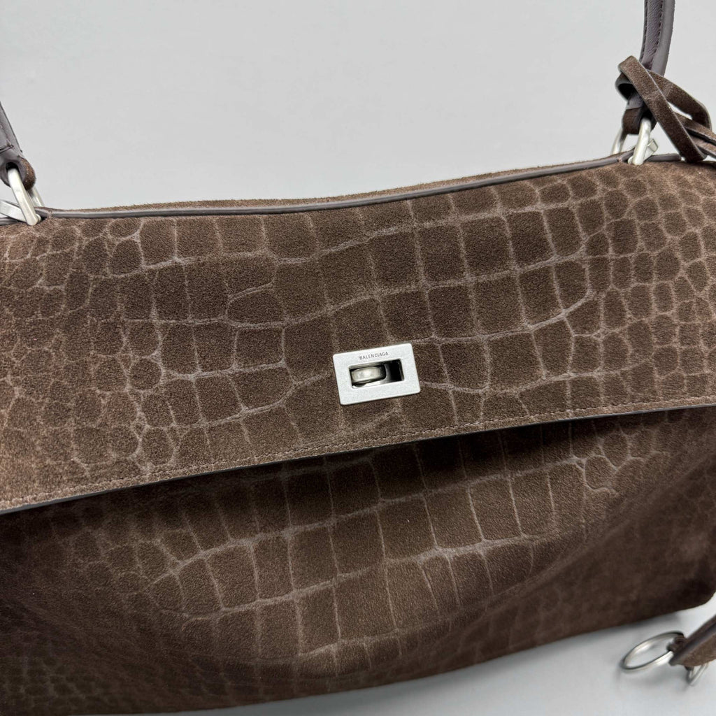 Balenciaga Women's Rodeo Handbag Medium Dark Brown #333497