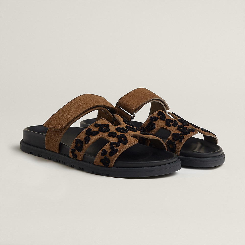 Hermès Chypre sandal Brown #376389