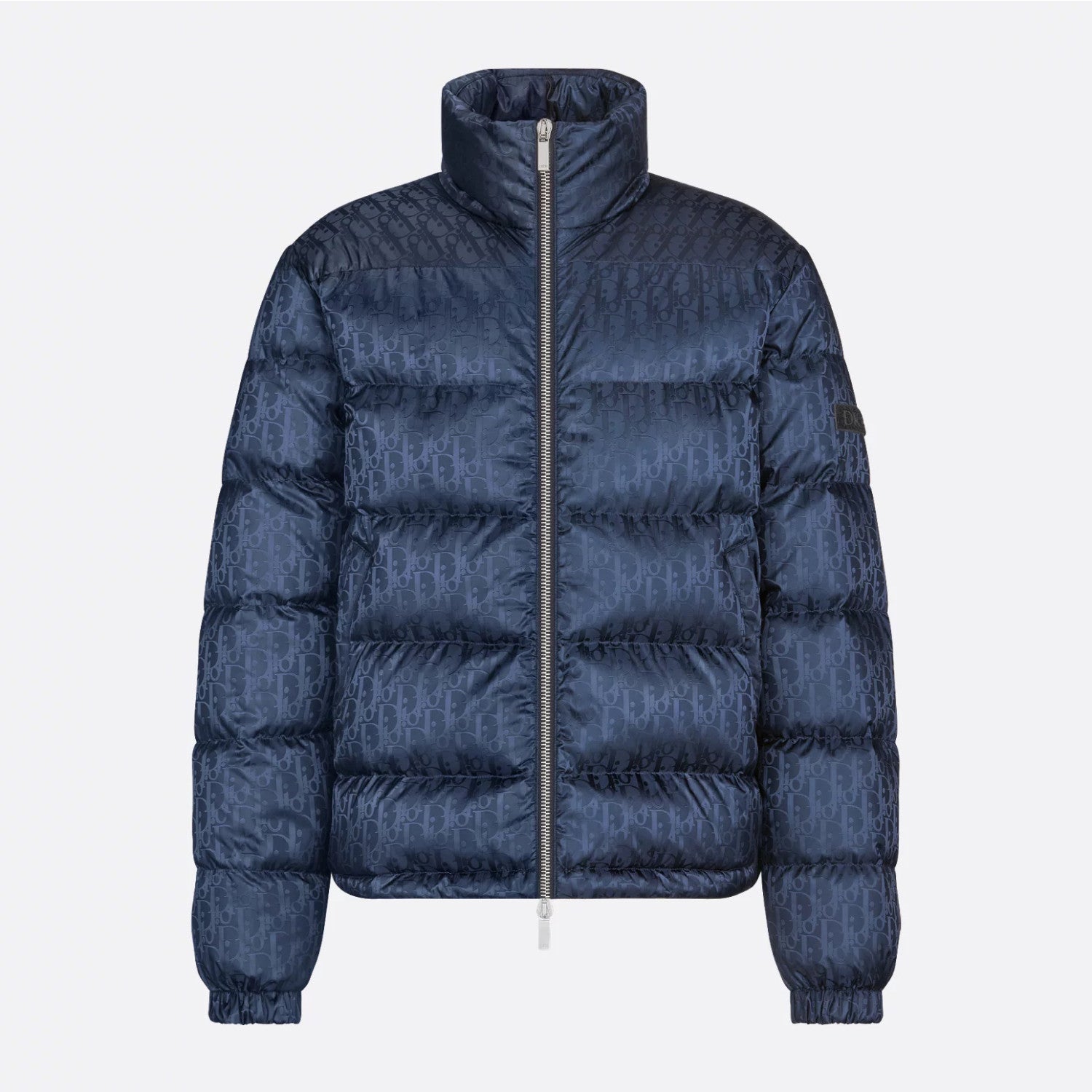 Dior Men's Winter Solid Color Logo Full Print Zipper Collar Down Long Sleeve Puffer Down Jacket #73421