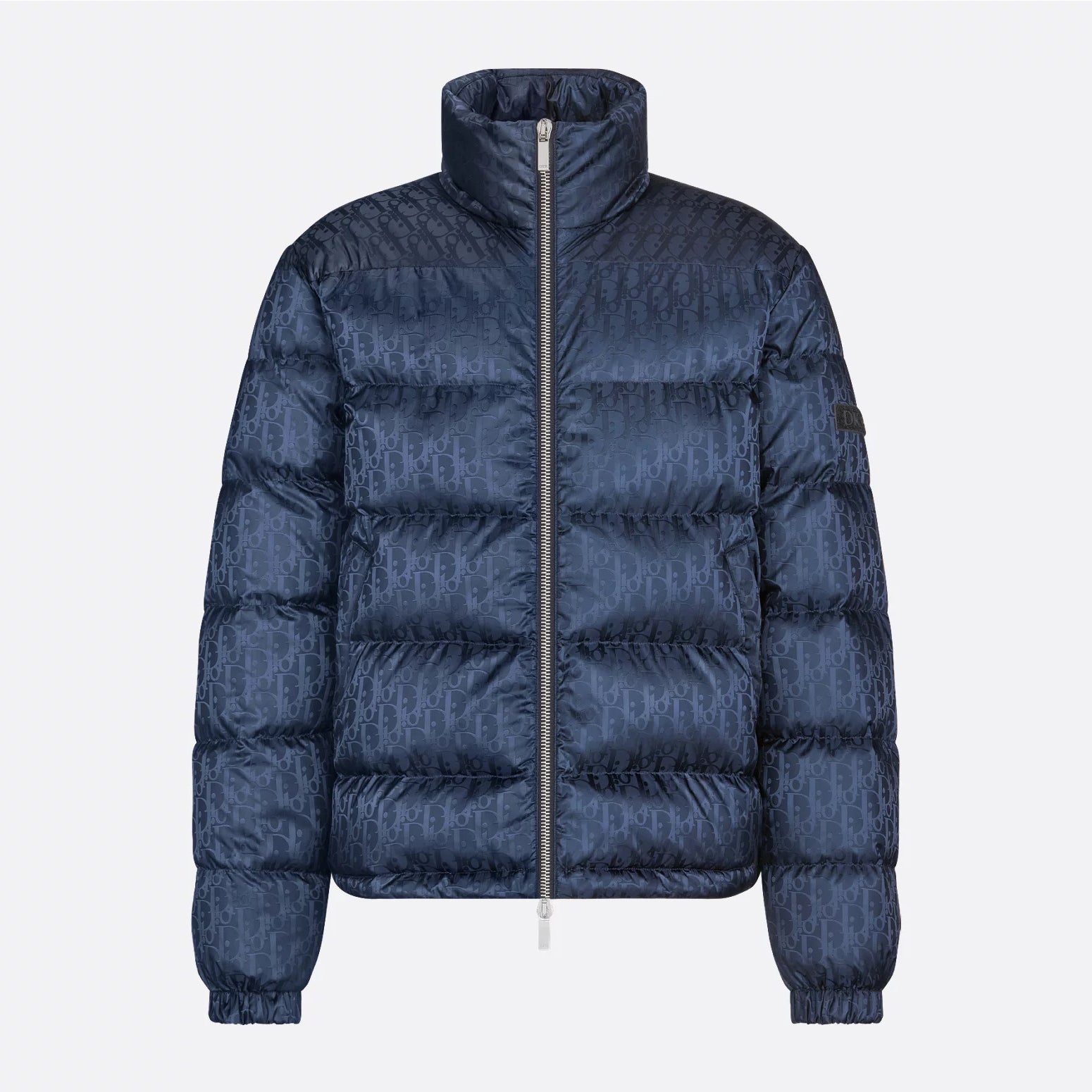 Dior Men's Winter Solid Color Logo Full Print Zipper Collar Down Long Sleeve Puffer Down Jacket #73421