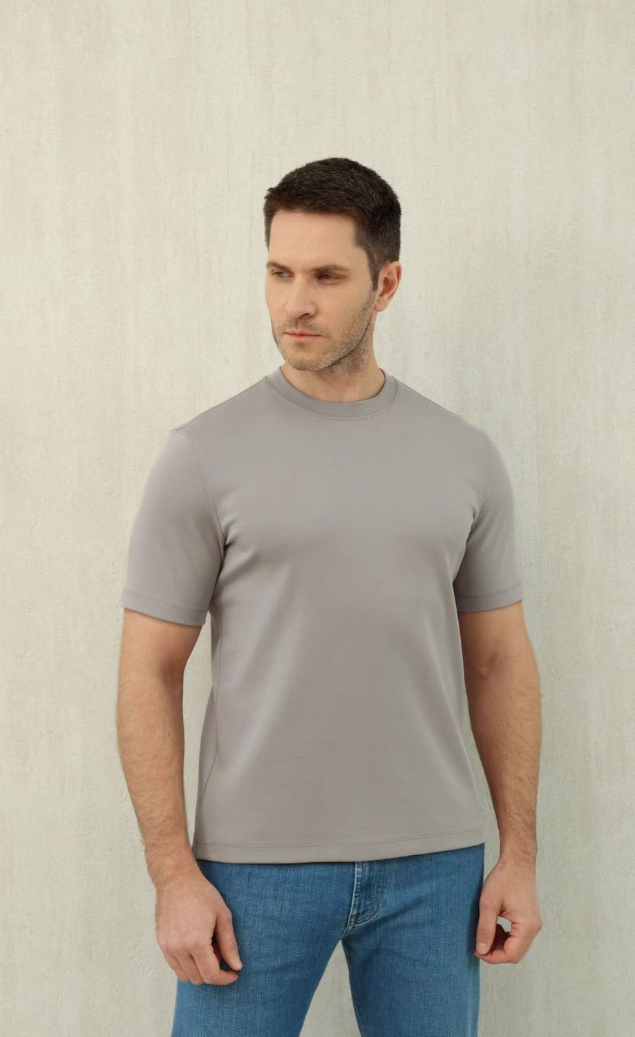 Brunello Cucinelli Cotton Jersey Slim Fit Crew Neck T-shirt With Logo #376925