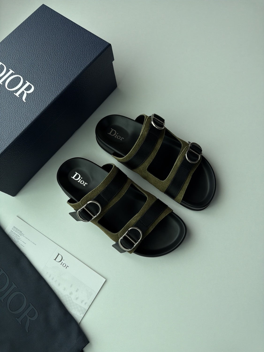 DIOR Dior Aqua Sandal Beige and Black Dior Oblique Jacquard #382615