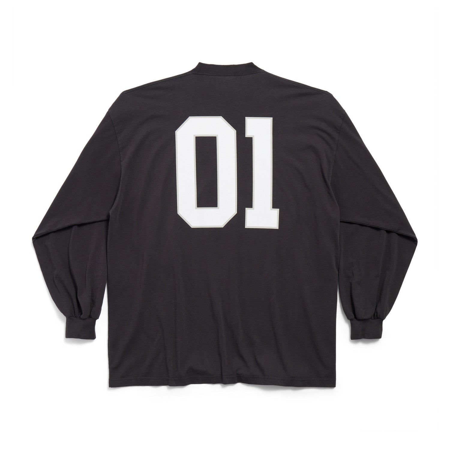 Balenciaga Men's Summer Letter Logo Print Round Neck Regular Fit Long Sleeve T-Shirt #74596