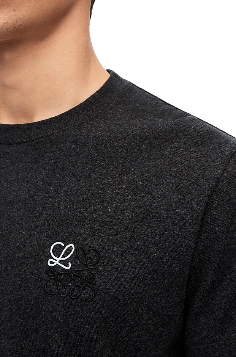 Loewe Men's Summer Logo Embroidery Round Neck Cotton Short Sleeve T-Shirt #72361
