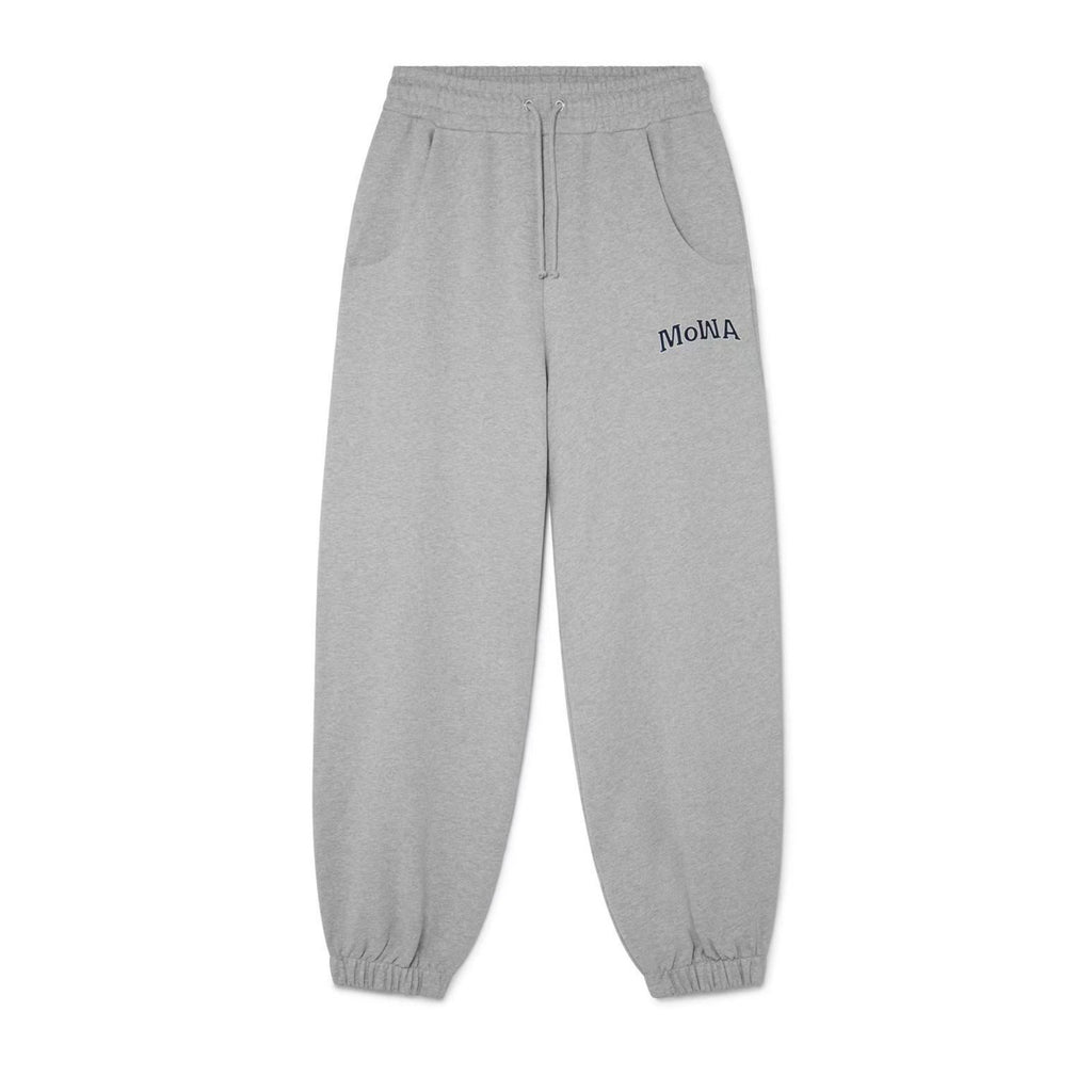 Mowalola Sweat Suit Sport Gray Suit Loose Cotton Men's And Women's Spring And Fall Casual Simple Embroidery Letters Hooded Sweatshirt Sweatpants Ngvp #1746
