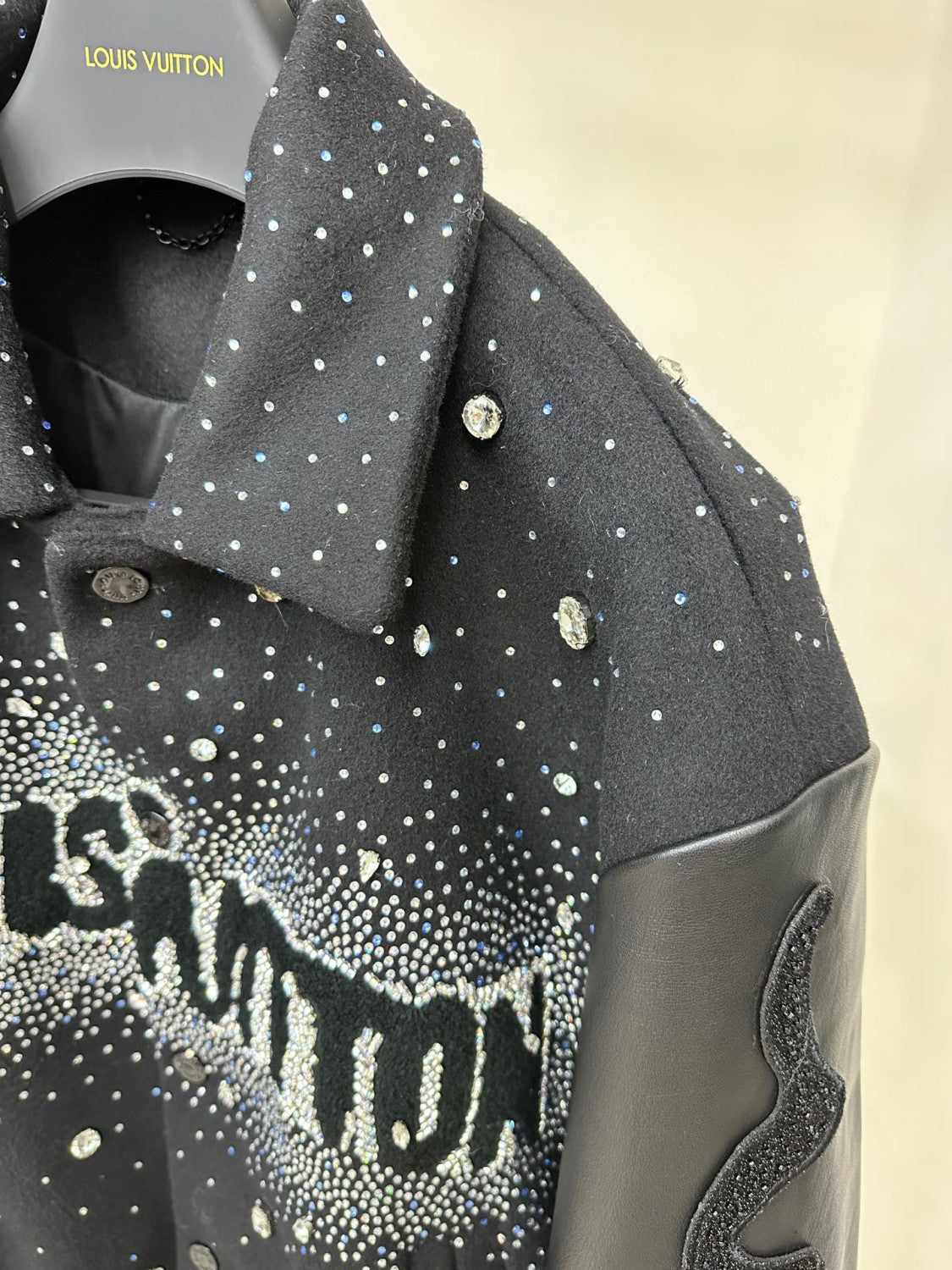 Louis Vuitton Rhinestone Lapel Button Down Jacket #96595