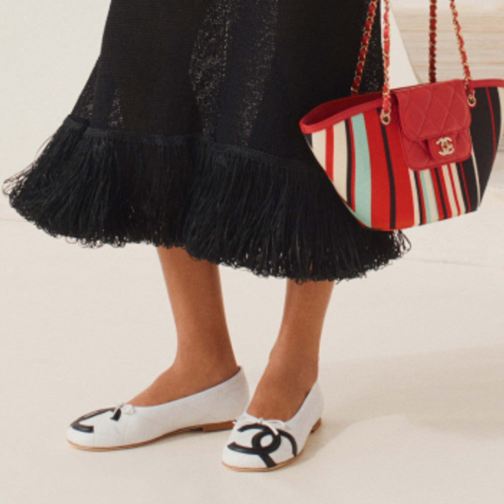 CHANEL Ballet Flats Lambskin Burgundy Light Blue #386254