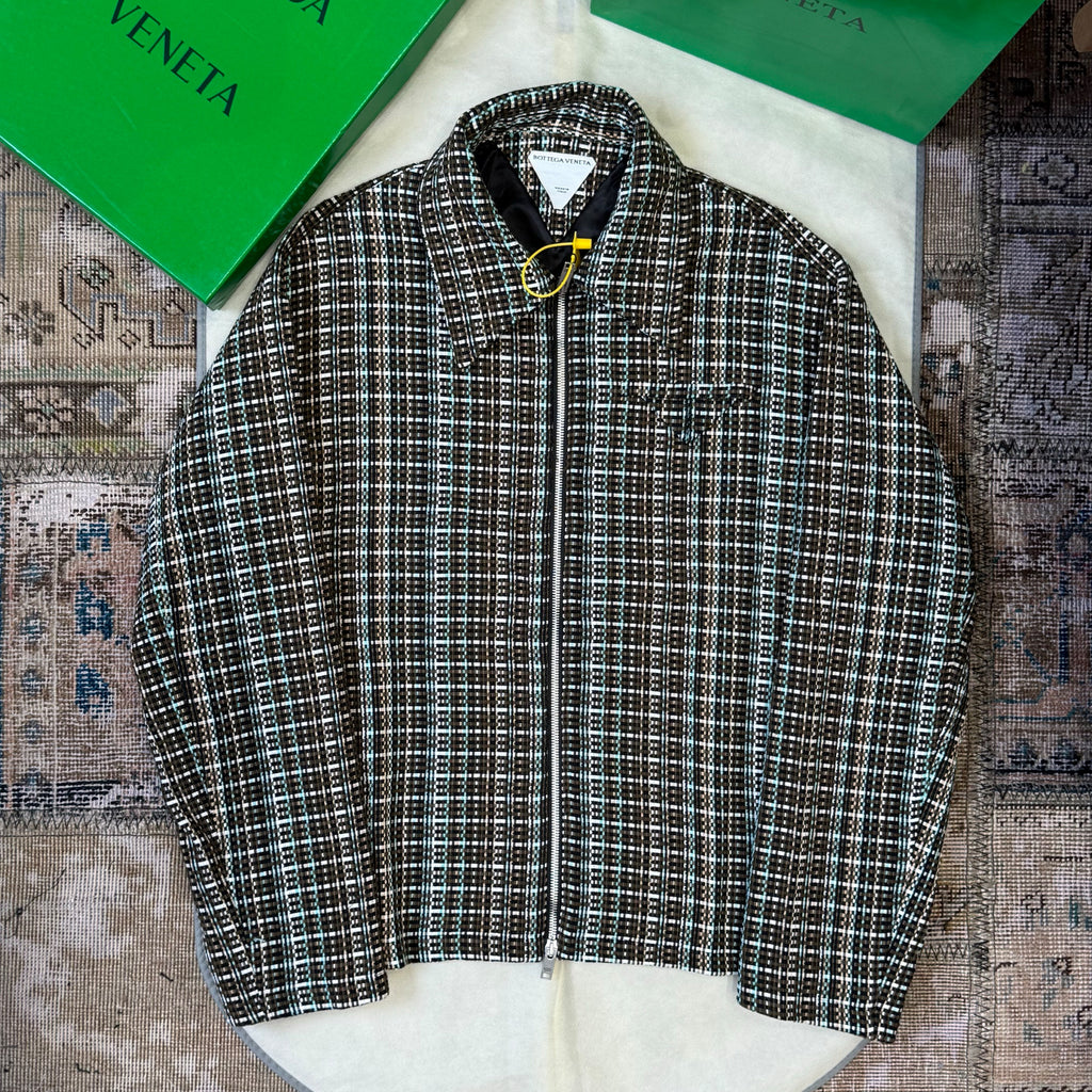 Bottega Veneta Men's Autumn And Winter Fashion Chunky Woven Multi-color Weaving Zipper Drop Shoulder Jacket Coat Lapel Casual Long Sleeve Jacket Ngvp #2474