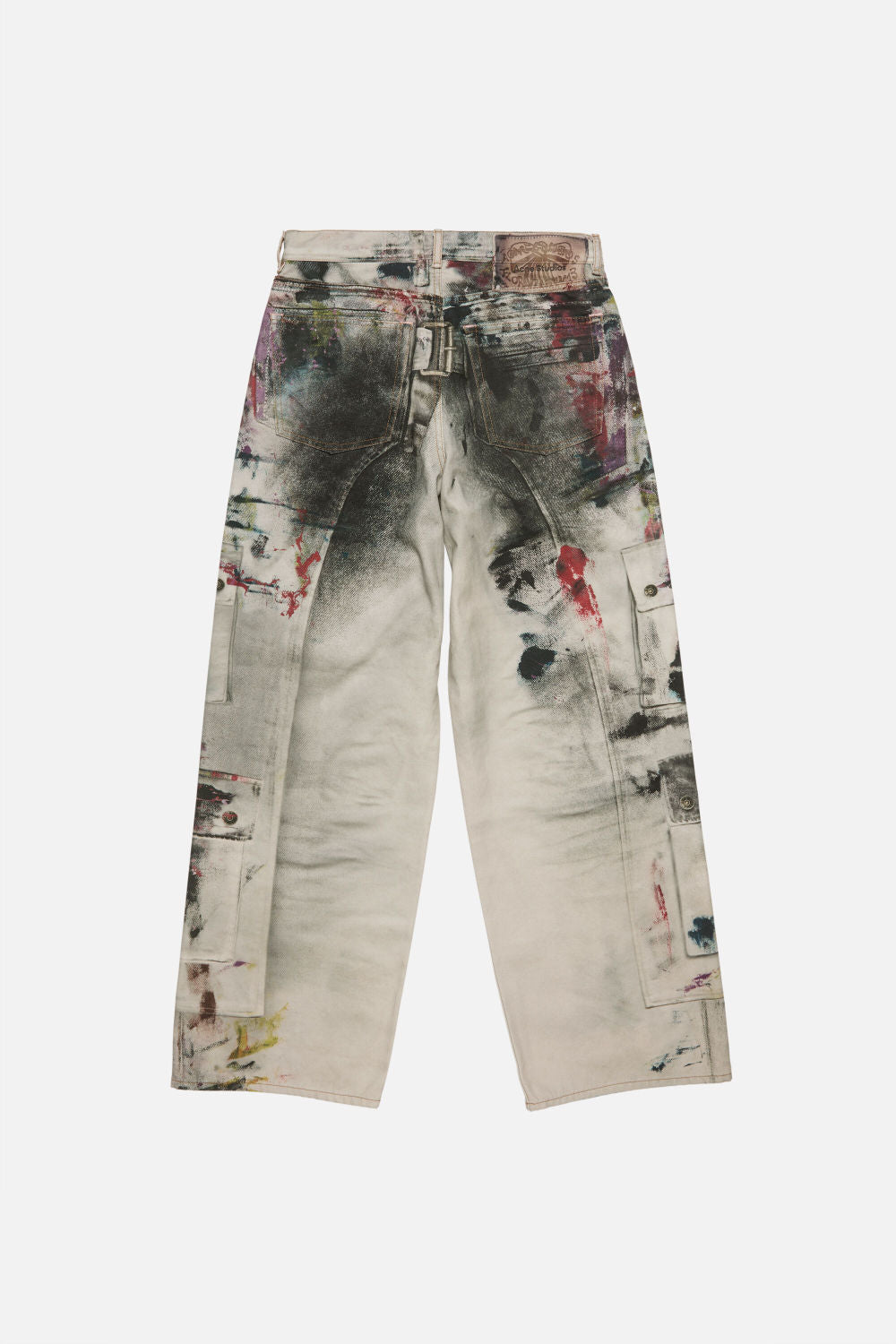 Acne Studios Men's Women's Four Seasons Old Graffiti Straight Leg Loose Fit Casual Denim Pants Ngvp #1693