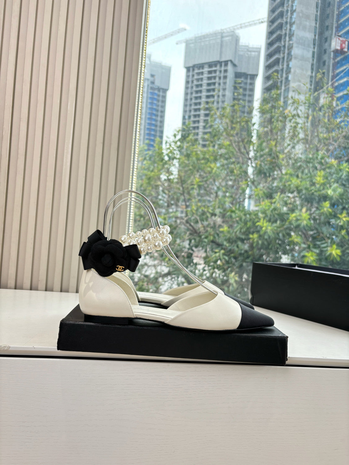 Chanel 25S Braided Mary Jane Toe Pearl Sandals #334482