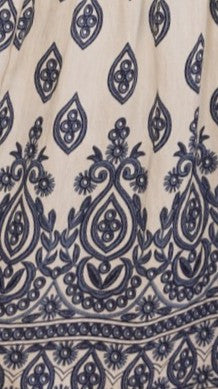 Sable Maxi Dress - Blue/White