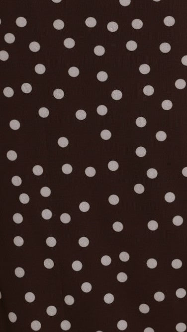 Lilani Maxi Dress - Chocolate/White Polka Dot