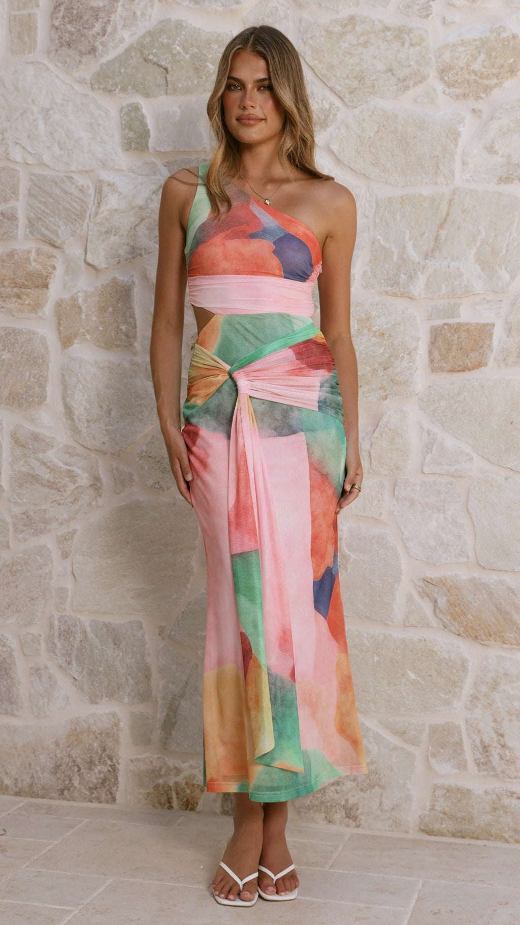 Kourt Maxi Dress - Multi Abstract