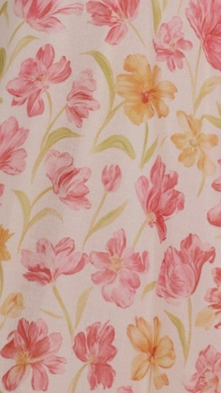 Rahima Maxi Dress - Pink/Yellow Flower