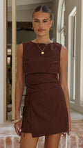 Arwen Mini Dress - Chocolate