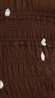 Vida Mini Dress - Brown/White Spot