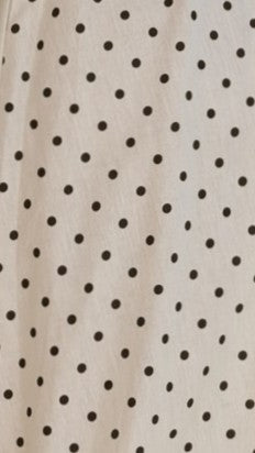 Nicole Spaghetti Strap Maxi Dress - Beige/Black Polka Dot
