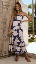 Malia Maxi Dress - Navy/Pink Floral