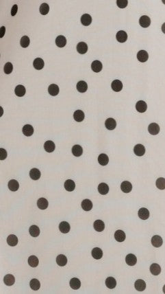 Cassara Maxi Dress - White / Black Polka Dot