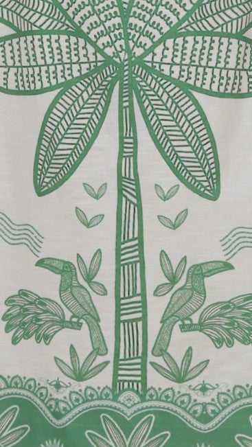 Sella Maxi Dress - Sage Palm Print