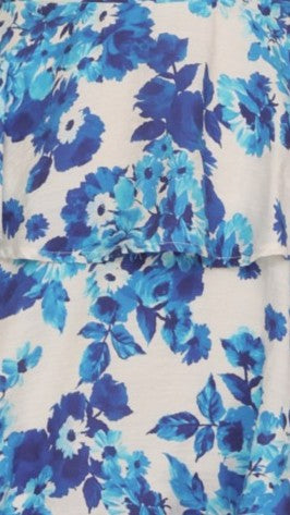 Odilia Maxi Dress - Blue/White Floral
