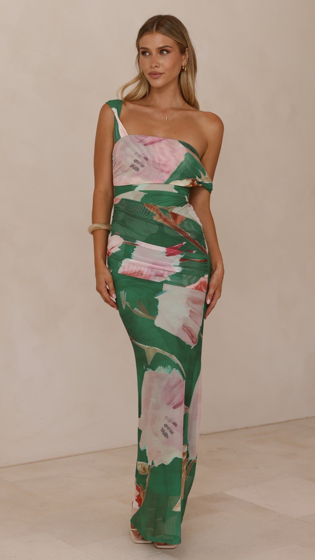 Lena Maxi Dress - Green Floral