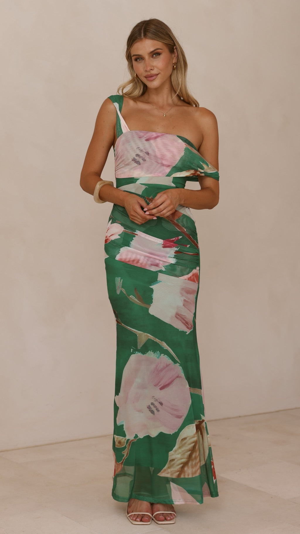 Lena Maxi Dress - Green Floral