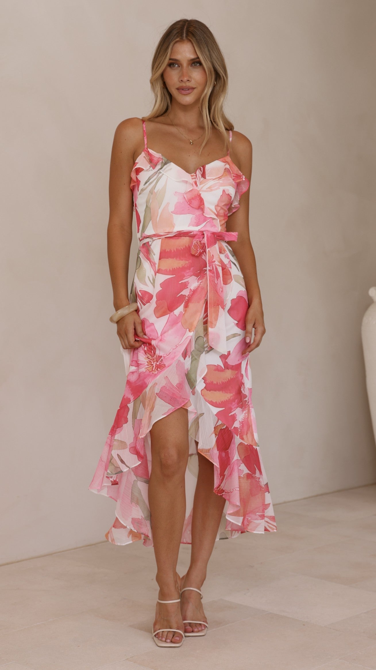 Skyla Maxi Dress - Pink Floral