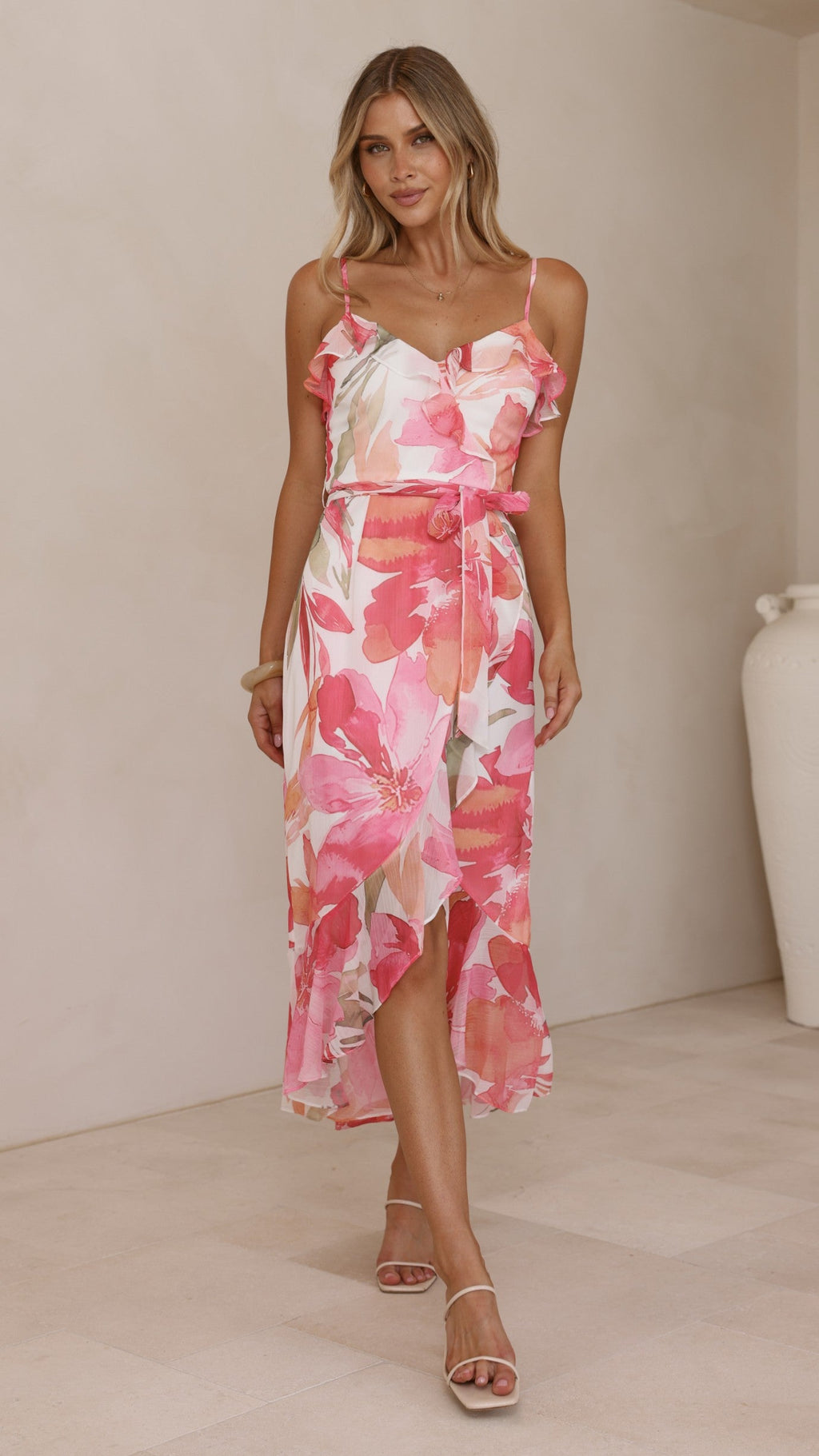 Skyla Maxi Dress - Pink Floral