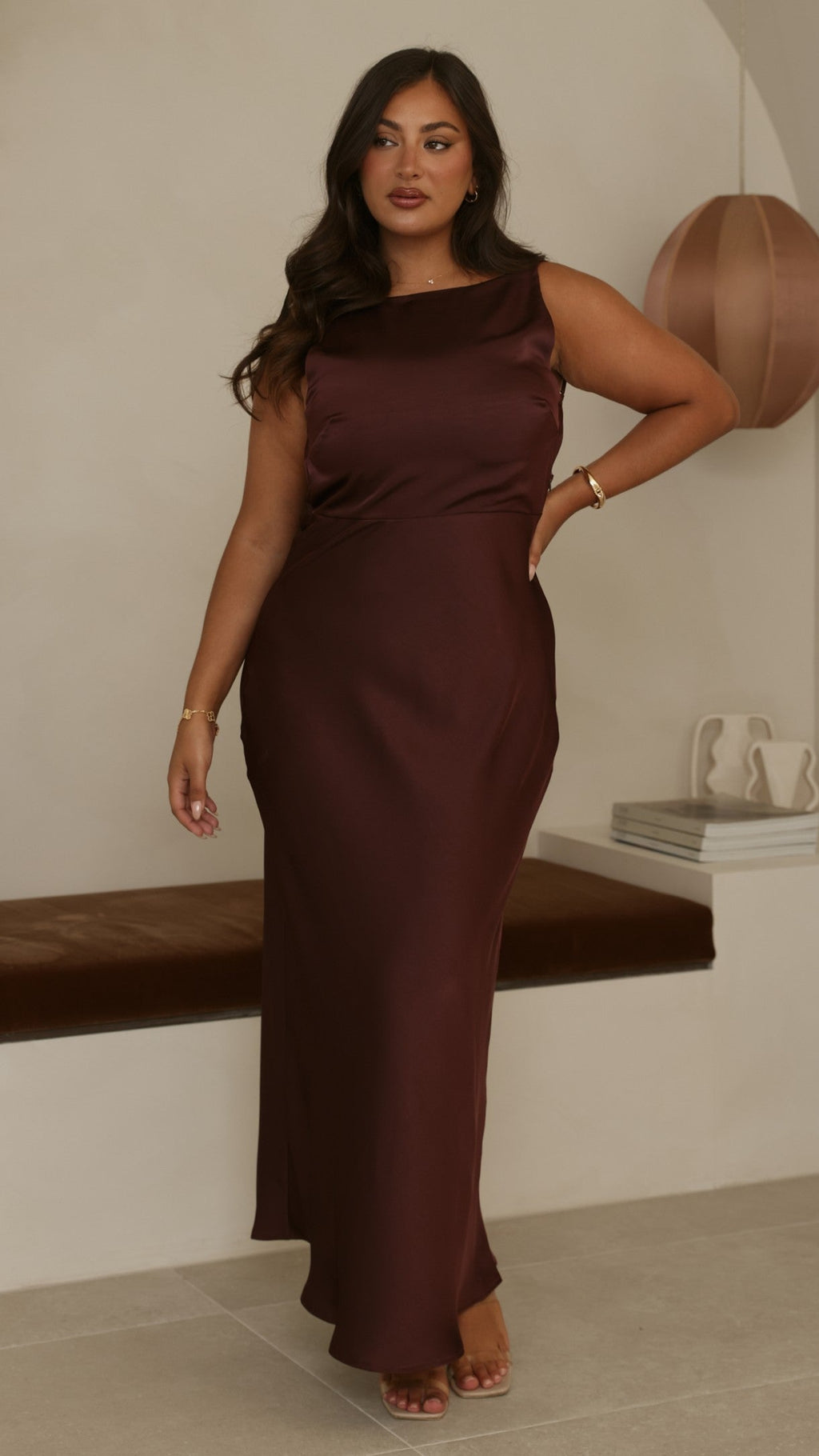 Sia Maxi Dress - Chocolate