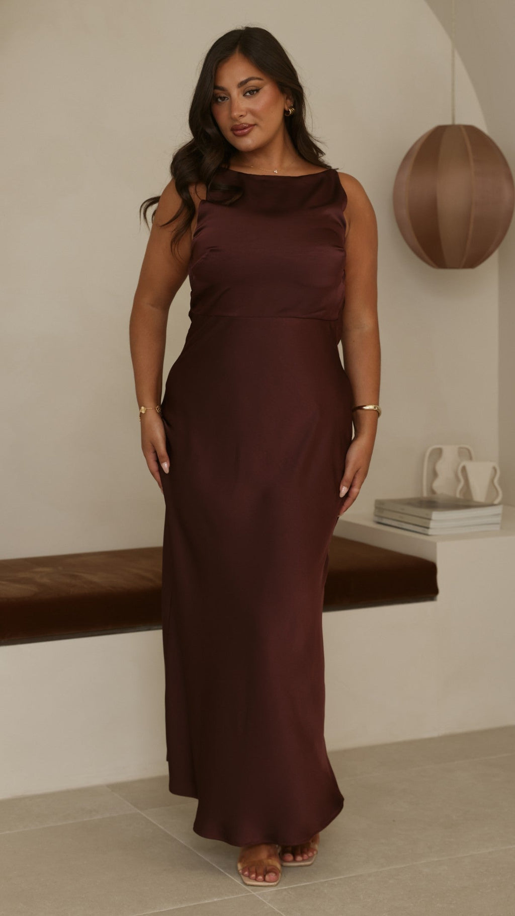 Sia Maxi Dress - Chocolate