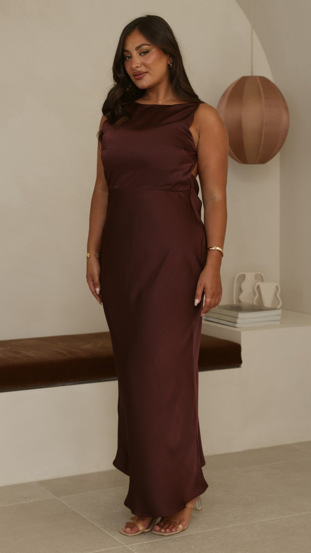 Sia Maxi Dress - Chocolate