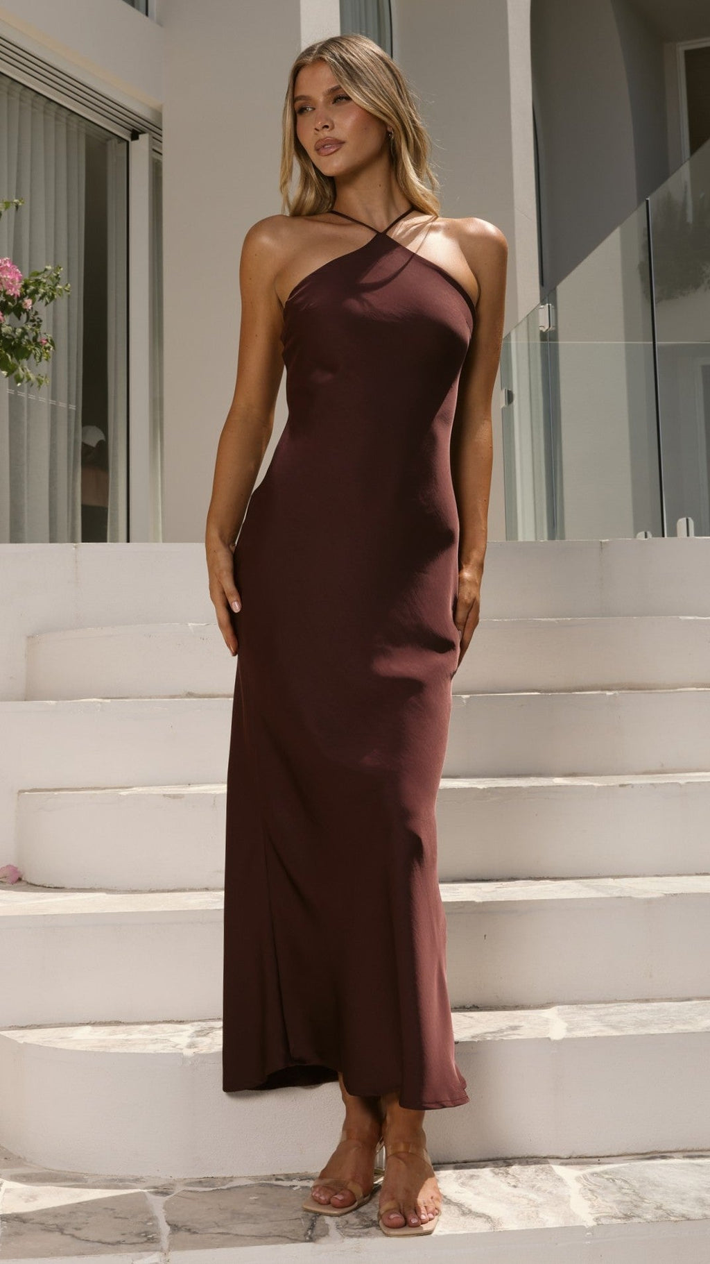 Chiara Maxi Dress - Chocolate