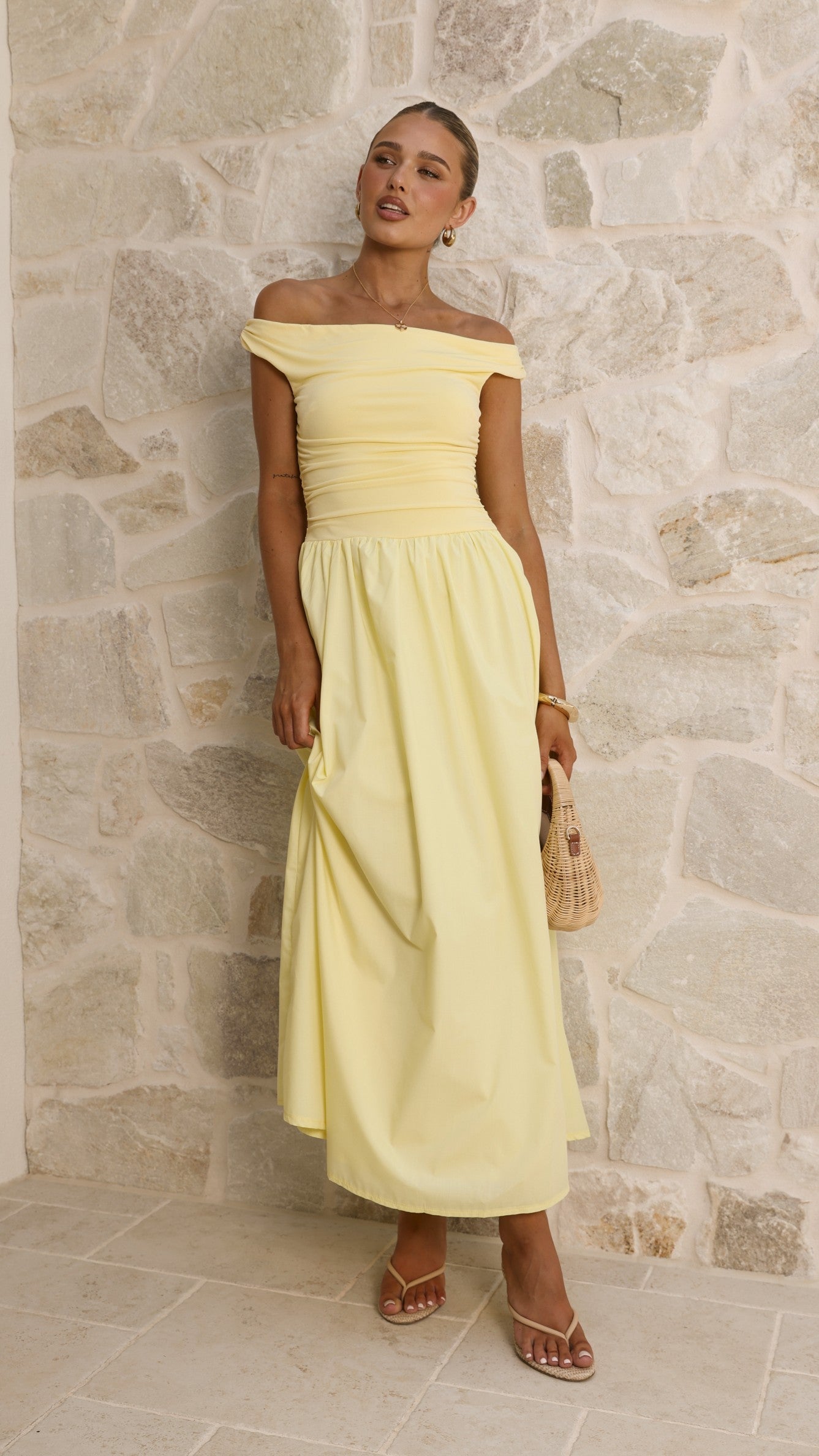 Immy Midi Dress - Yellow