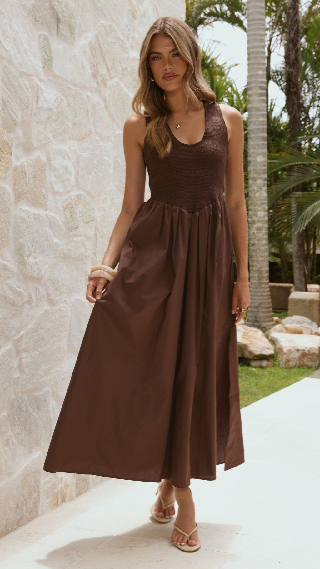 Amira Maxi Dress - Chocolate