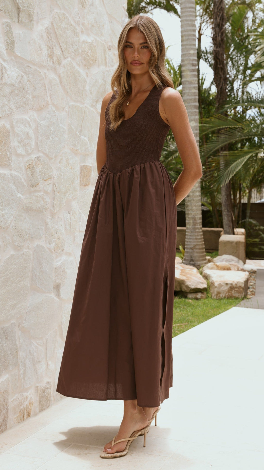 Amira Maxi Dress - Chocolate