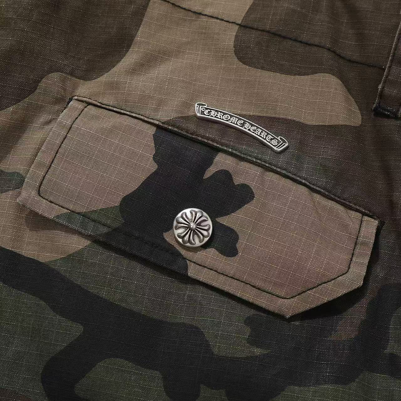 Chrome Hearts Men's Spring and Autumn Camouflage Printed Three-dimensional Pocket Work Pants #75746