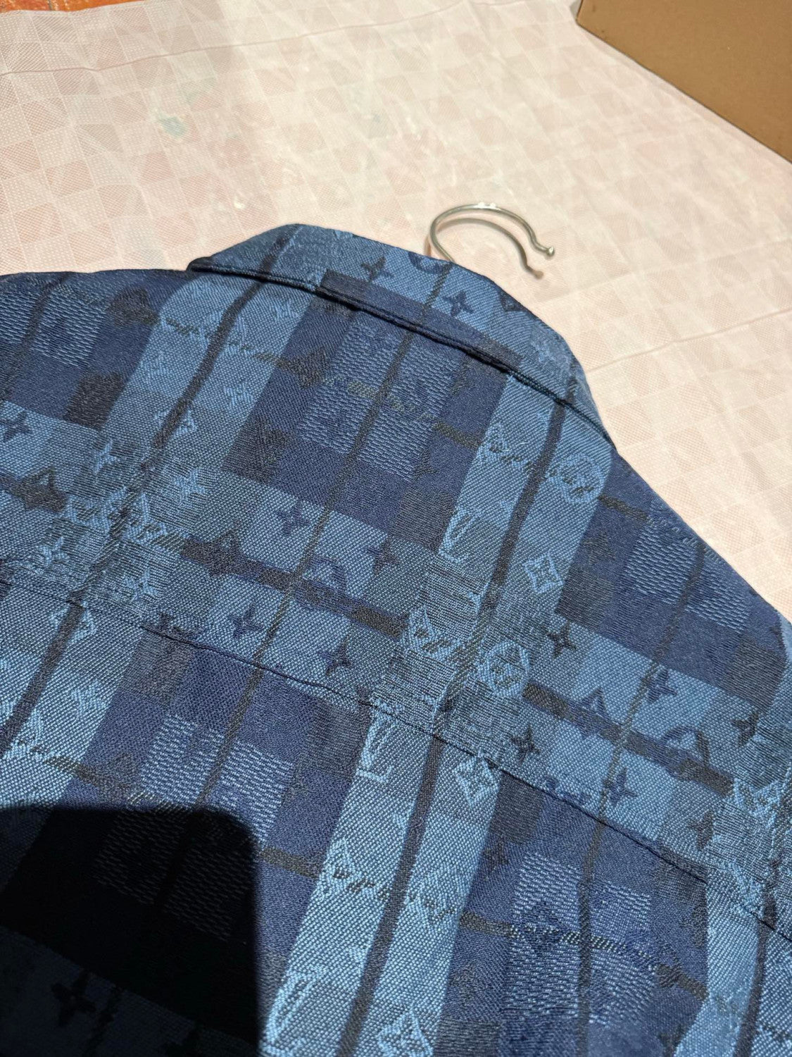 Louis Vuitton Monogram Tartan Denim Overshirt #334103